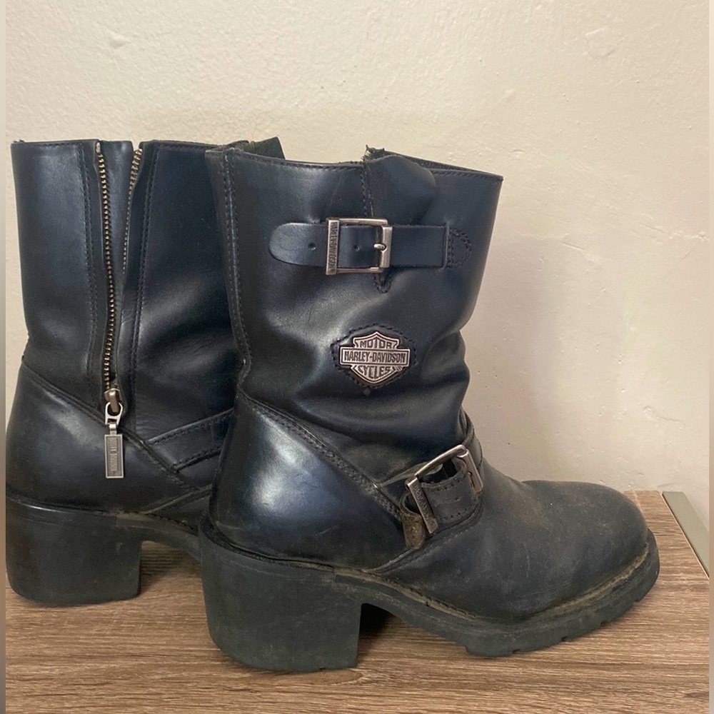 90s Vintage Harley Davidson Motorcycle Boots